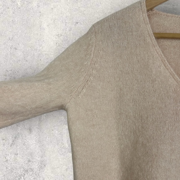 Sezane Alfred Knit Jumper Sweater Pink Size Small Lace Trim Mohair Merino Wool S - Picture 10 of 13